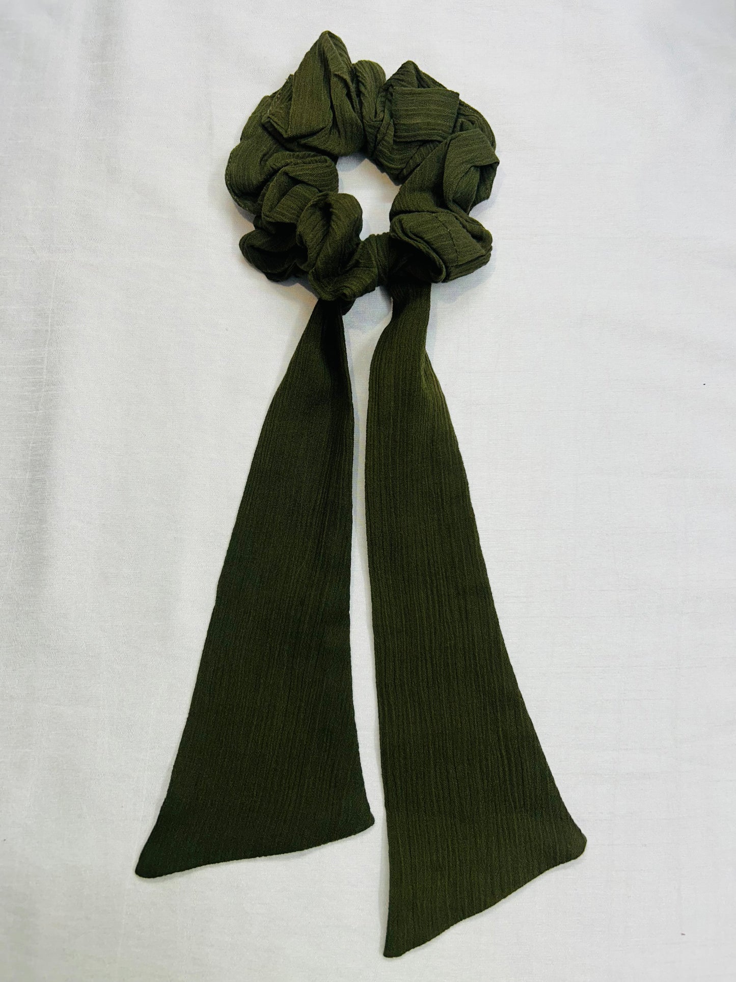 Cotton Crepe Dyed Scrunchies