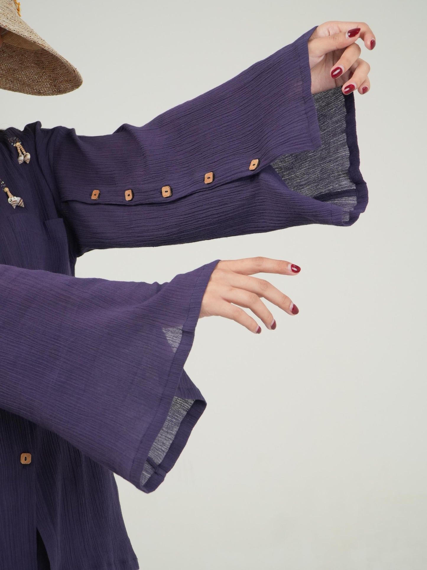 Vanshitaaz Mulberry Purple Crinkled Cotton Co-ord