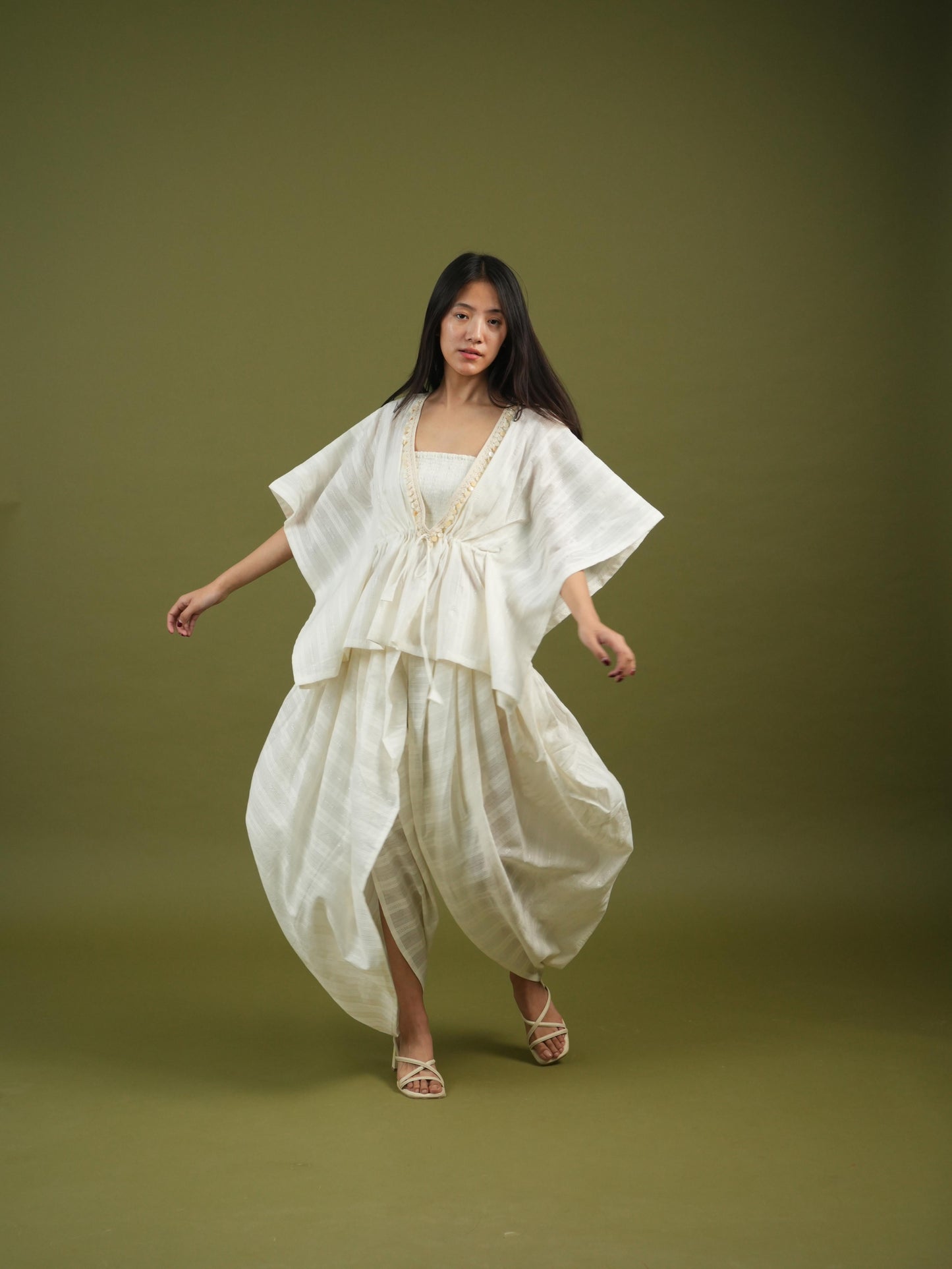 Vanshitaaz Ivory Serenity Drape Set