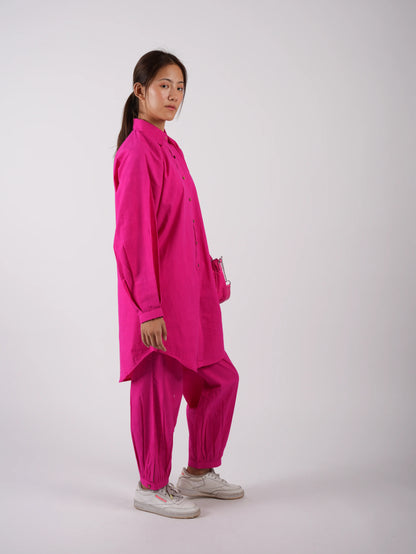 Pink Cotton Co-ord Set