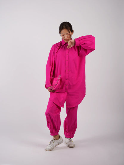 Pink Cotton Co-ord Set