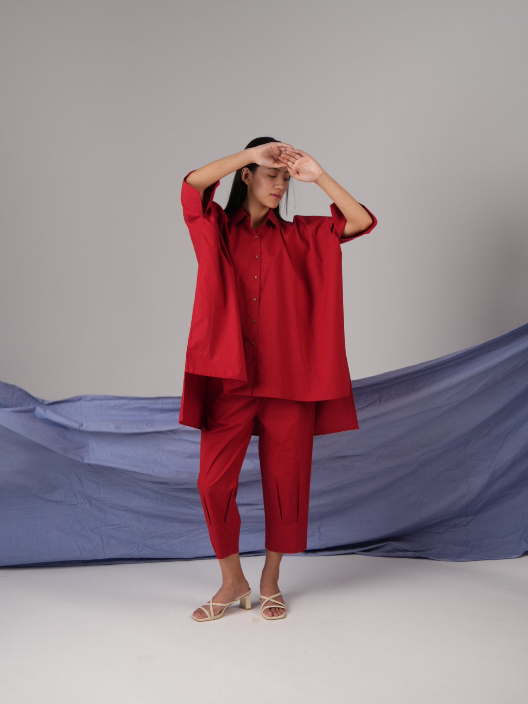 Vanshitaaz Ruby Red Anti Fit Cotton Co-ord set
