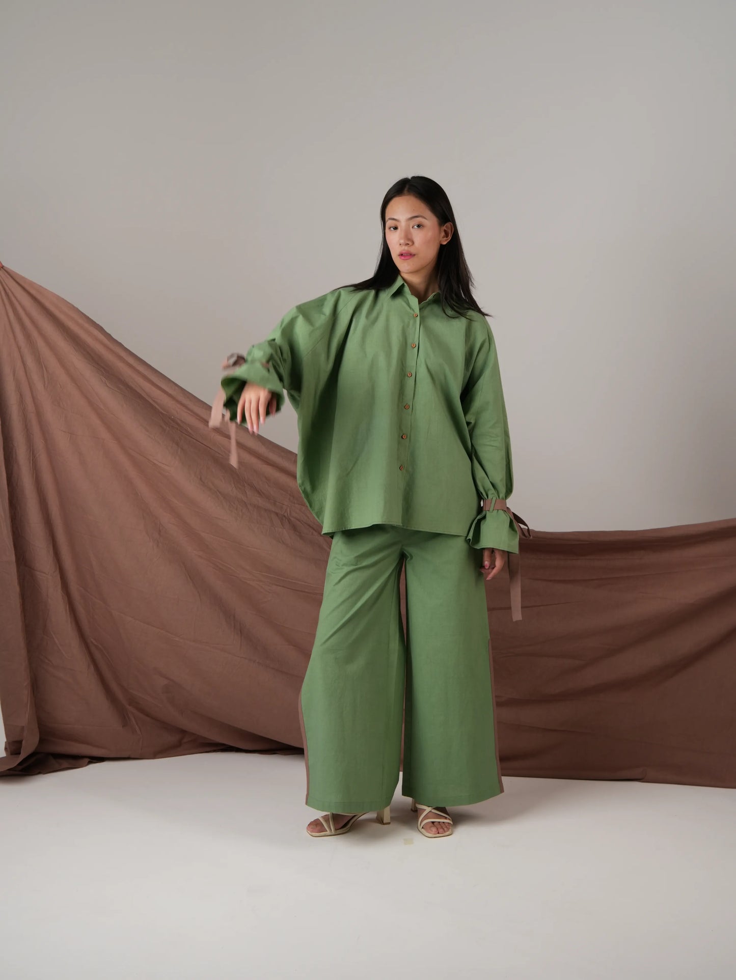 Vanshitaaz Sage Green Cotton Co-ord set