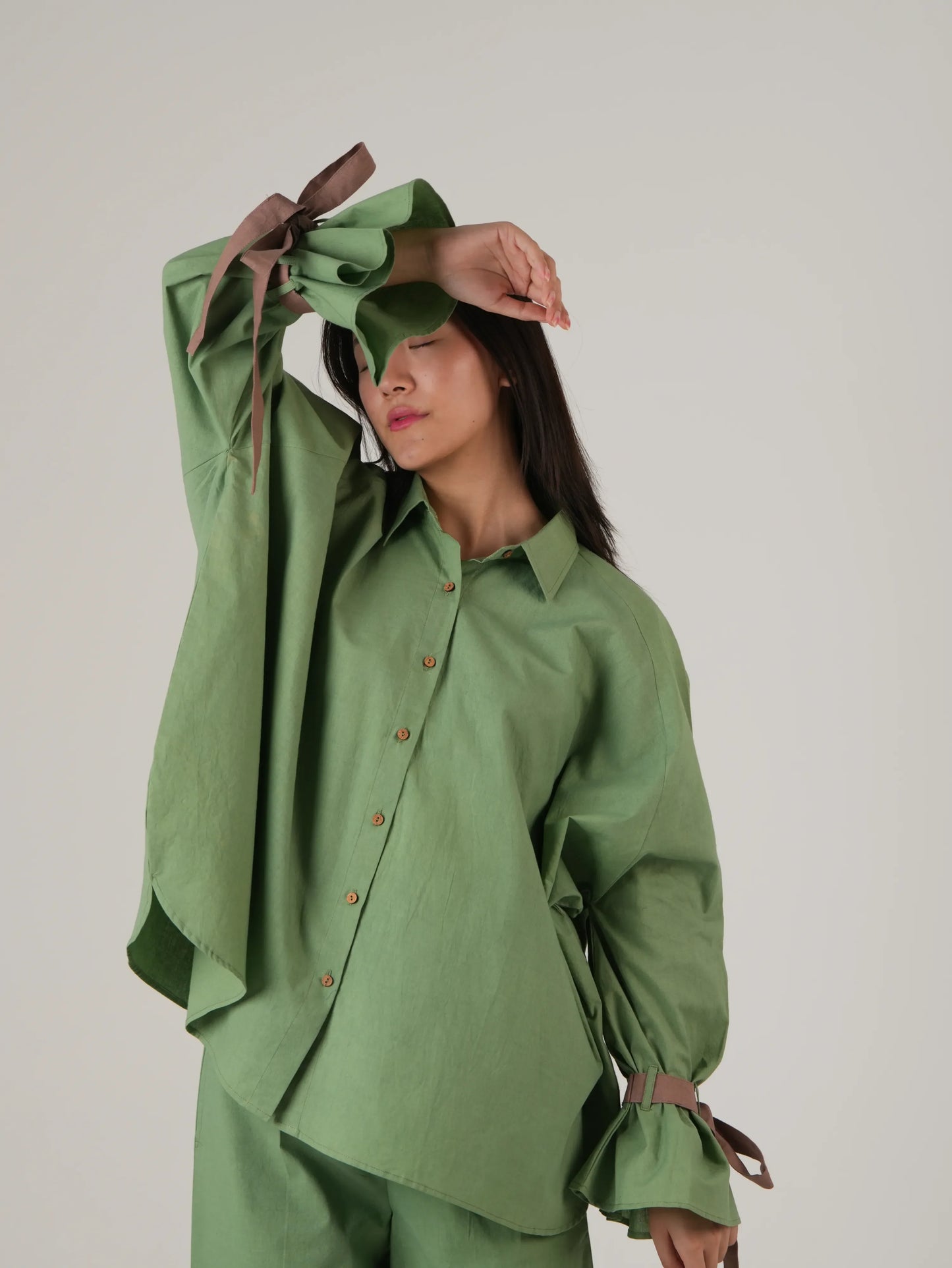 Vanshitaaz Sage Green Cotton Co-ord set