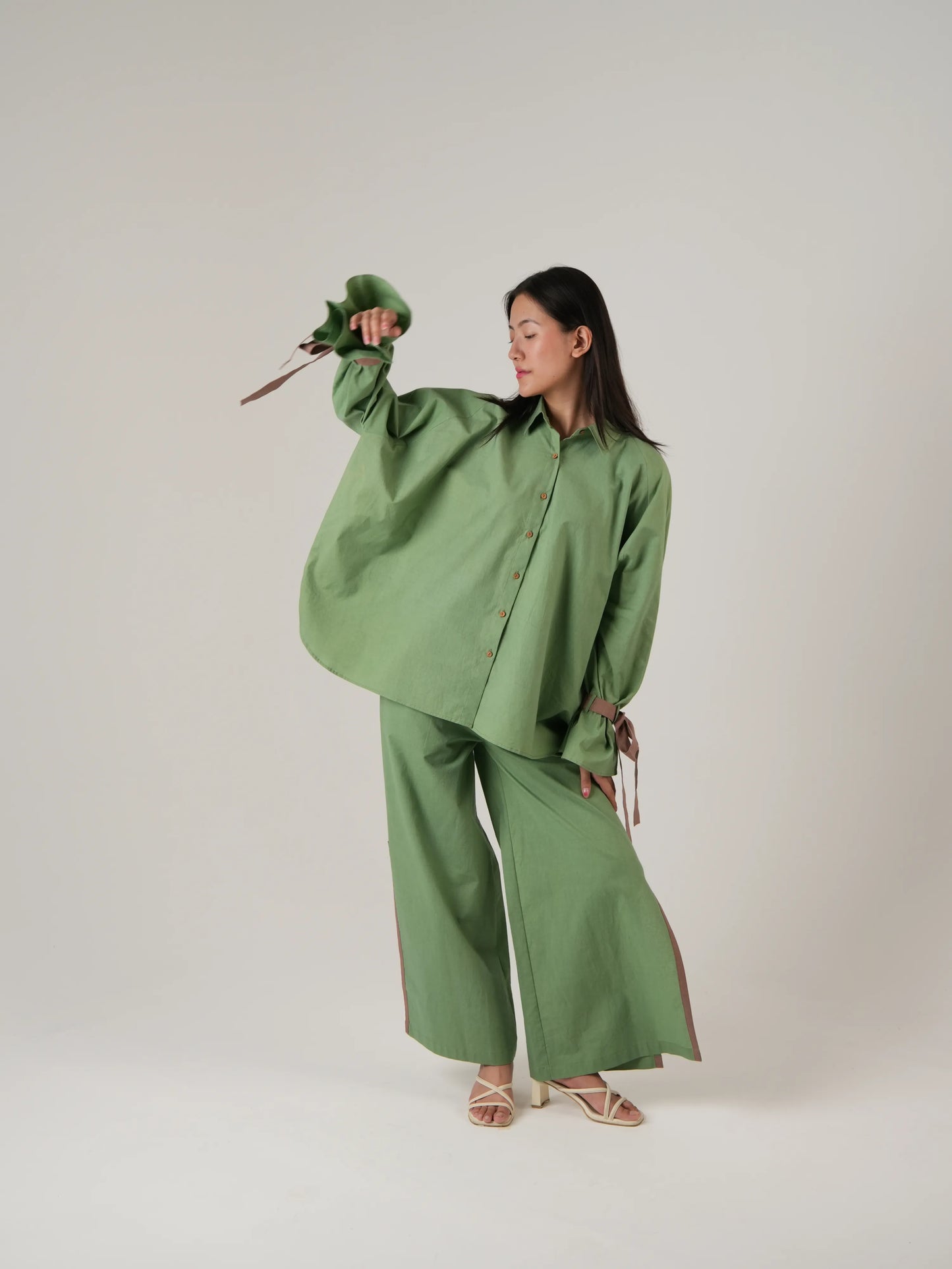 Vanshitaaz Sage Green Cotton Co-ord set