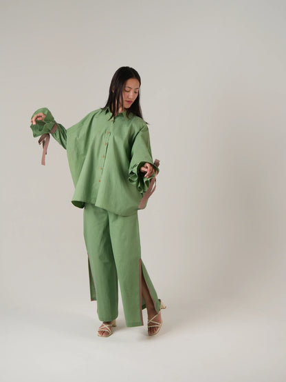 Vanshitaaz Sage Green Cotton Co-ord set