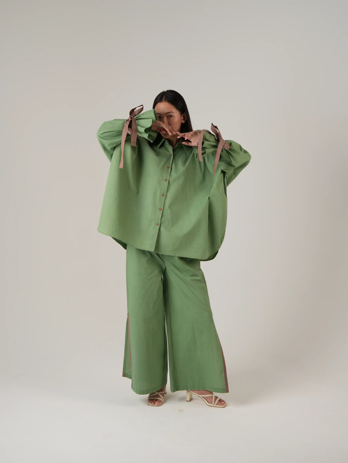 Vanshitaaz Sage Green Cotton Co-ord set