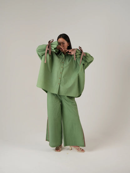 Vanshitaaz Sage Green Cotton Co-ord set