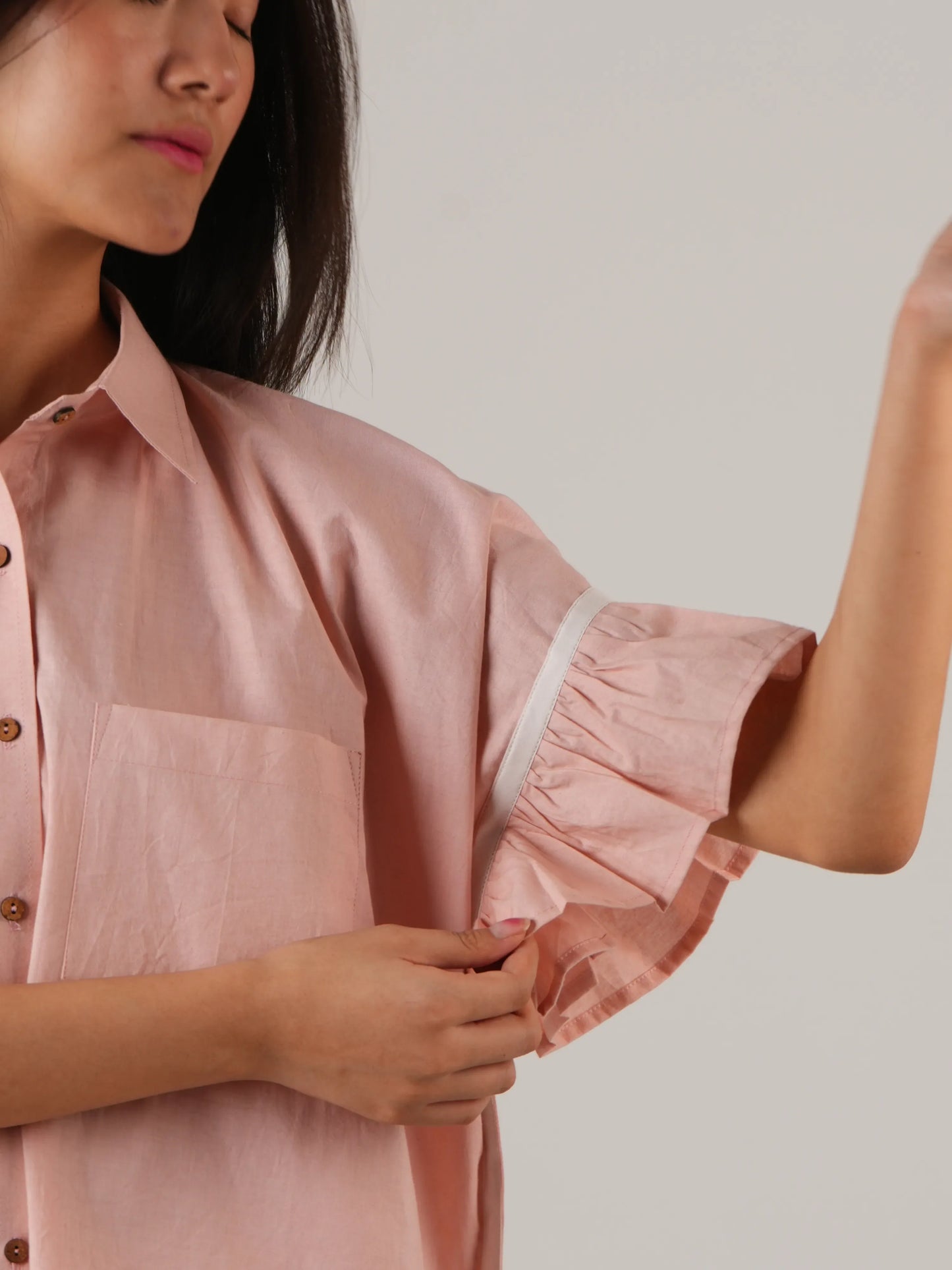 Vanshitaaz Icy Pink Anti-fit Cotton Co-ord set with White Stripes Detailing