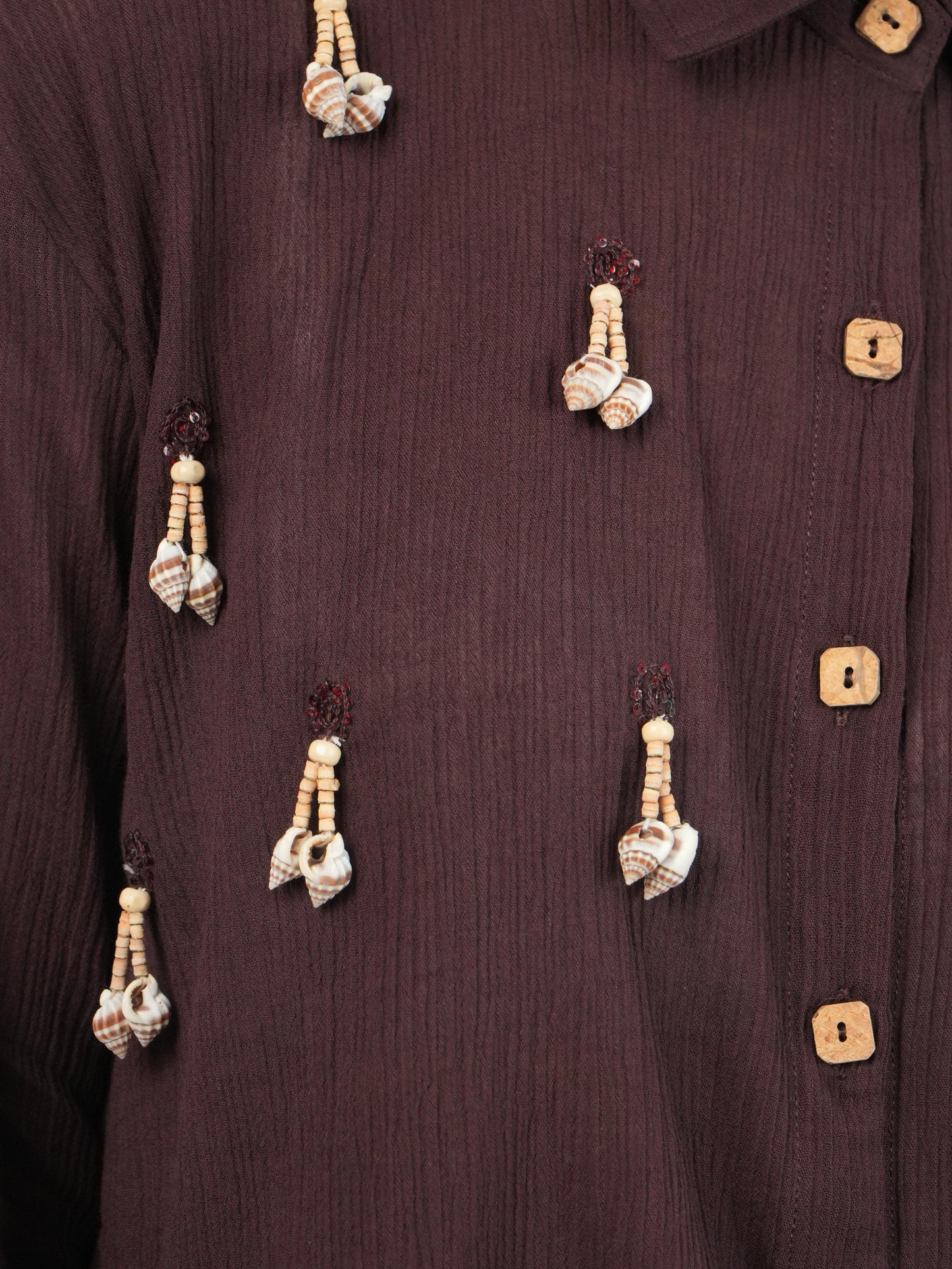 Vanshitaaz Deep Burgundy Crinkled Cotton Co-ord