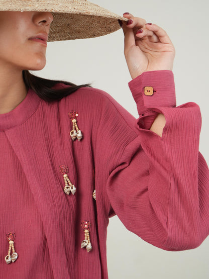 Vanshitaaz Fruit dove Crinkled Cotton Co-ord