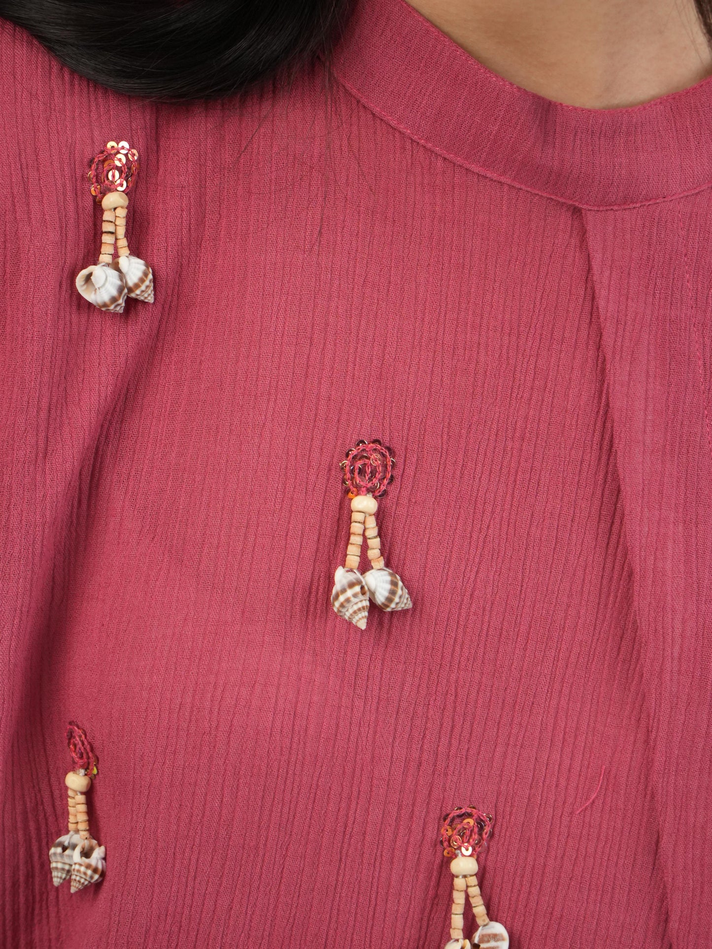 Vanshitaaz Fruit dove Crinkled Cotton Co-ord