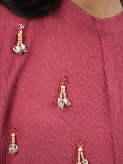 Vanshitaaz Fruit dove Crinkled Cotton Co-ord