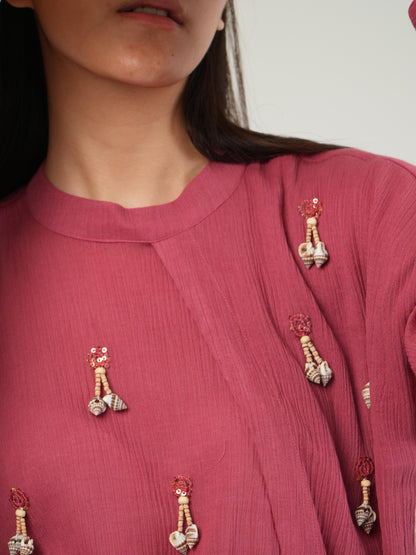 Vanshitaaz Fruit dove Crinkled Cotton Co-ord