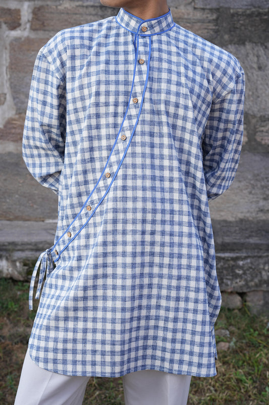 Sutra Angrakha Check Kurta